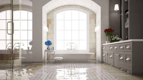 Wasserschaden im Badezimmer Wasserschaden im Badezimmer